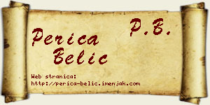 Perica Belić vizit kartica